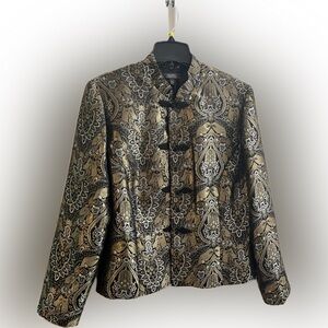 EUC BROCADE like blazer/jacket.  PERFECT for your holiday Party. Size M